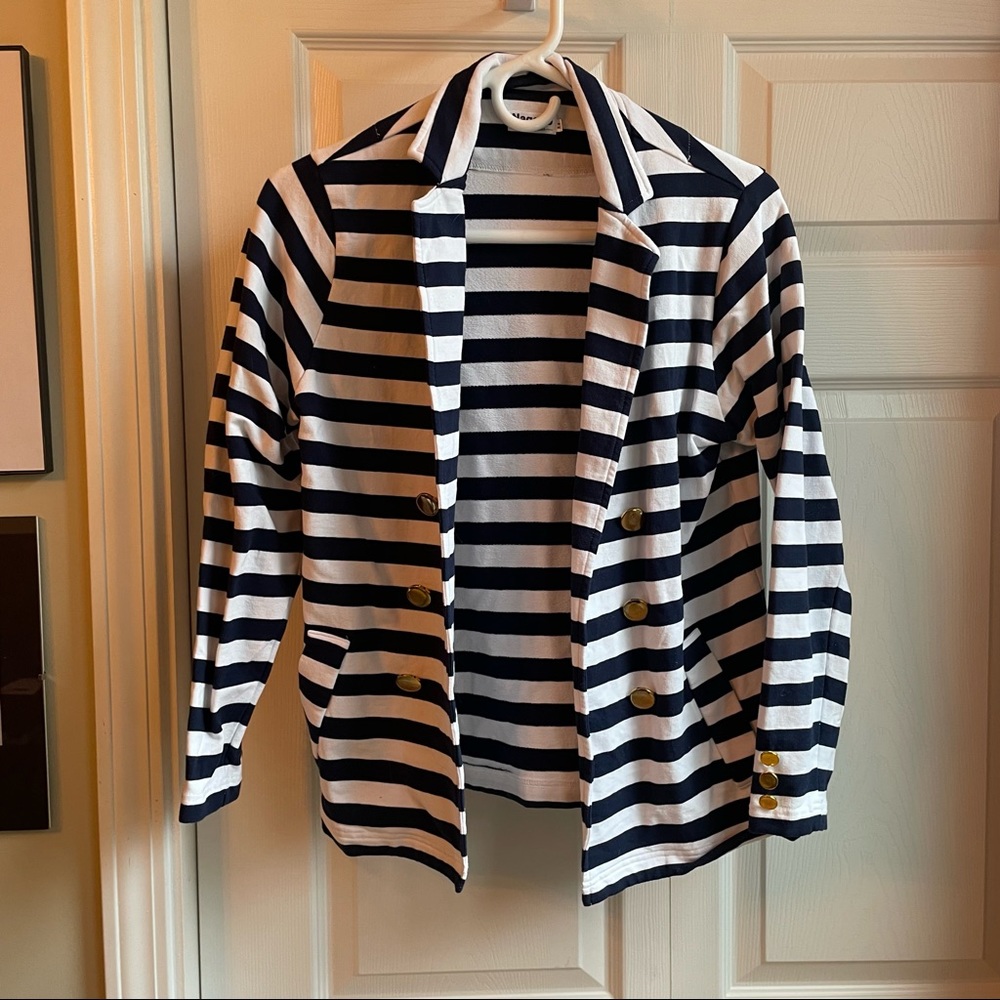 Naggoo medium navy blue white blazer m